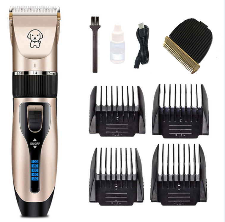 Tondeuse Chien Rechargeable USB – Silencieuse, Écran Batterie, Kit Toilettage Professionnel