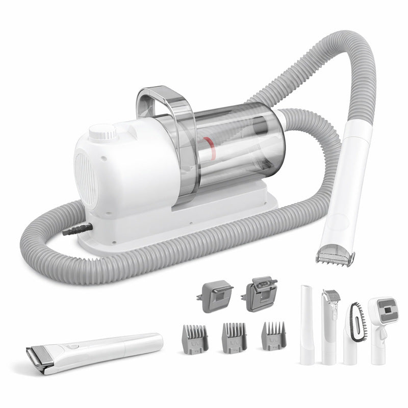 Kit de Toilettage Aspirant MicroData 2,5L – Tondeuse Ajustable pour Chien et Chat