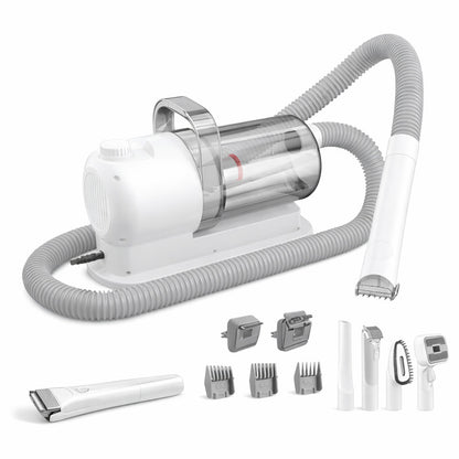 Kit de Toilettage Aspirant MicroData 2,5L – Tondeuse Ajustable pour Chien et Chat