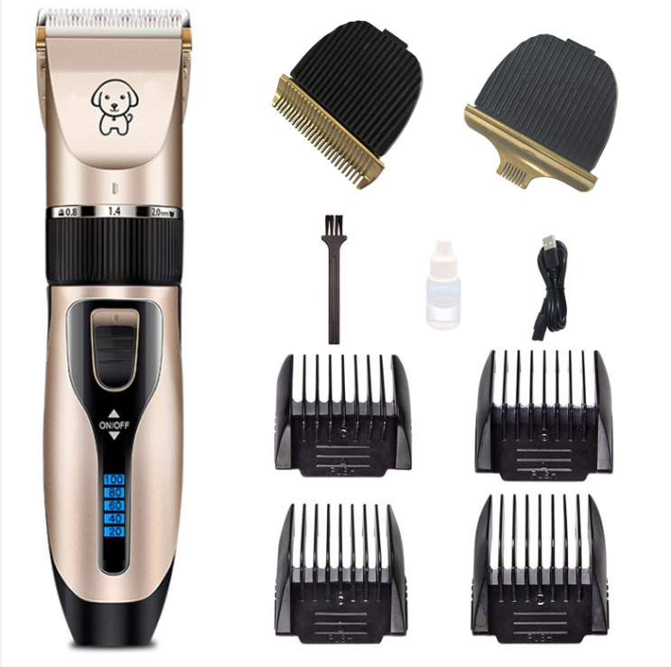 Tondeuse Chien Rechargeable USB – Silencieuse, Écran Batterie, Kit Toilettage Professionnel