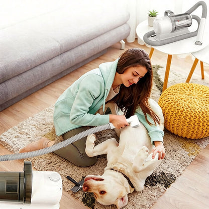 Kit de Toilettage Aspirant MicroData 2,5L – Tondeuse Ajustable pour Chien et Chat