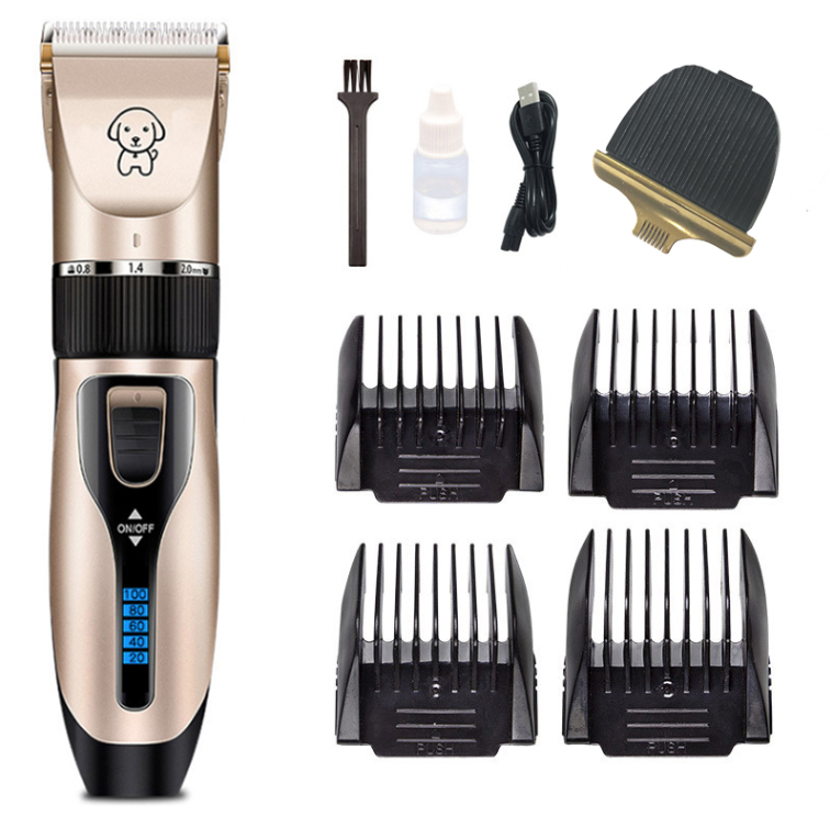 Tondeuse Chien Rechargeable USB – Silencieuse, Écran Batterie, Kit Toilettage Professionnel