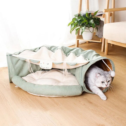 Tunnel Pliable pour Chat – Jeu et Détente, Détachable et Facile à Ranger
