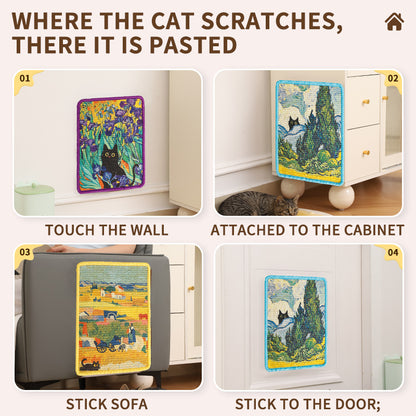 Griffoir Mural Vertical en Jute pour Chat – Fixation Murale, Durable