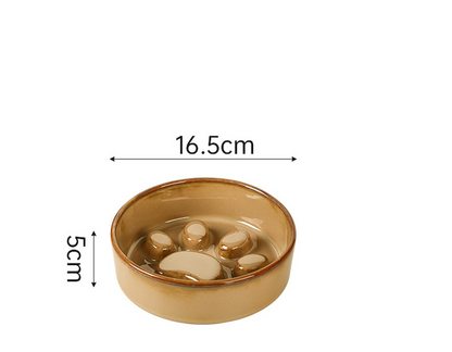 Kiln-changing ceramic pet cat bowl basin dog bowl drinking bowl