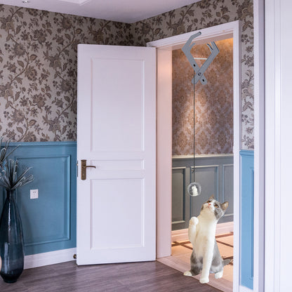 Balle Taquine à Pince pour Porte – Jouet Élastique pour Chat