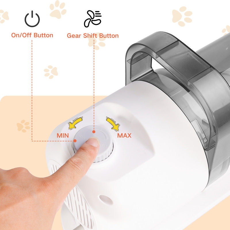 Kit de Toilettage Aspirant MicroData 2,5L – Tondeuse Ajustable pour Chien et Chat