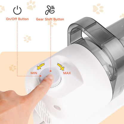 Kit de Toilettage Aspirant MicroData 2,5L – Tondeuse Ajustable pour Chien et Chat