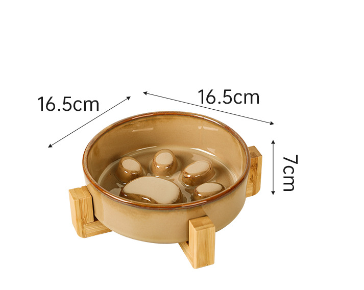 Kiln-changing ceramic pet cat bowl basin dog bowl drinking bowl