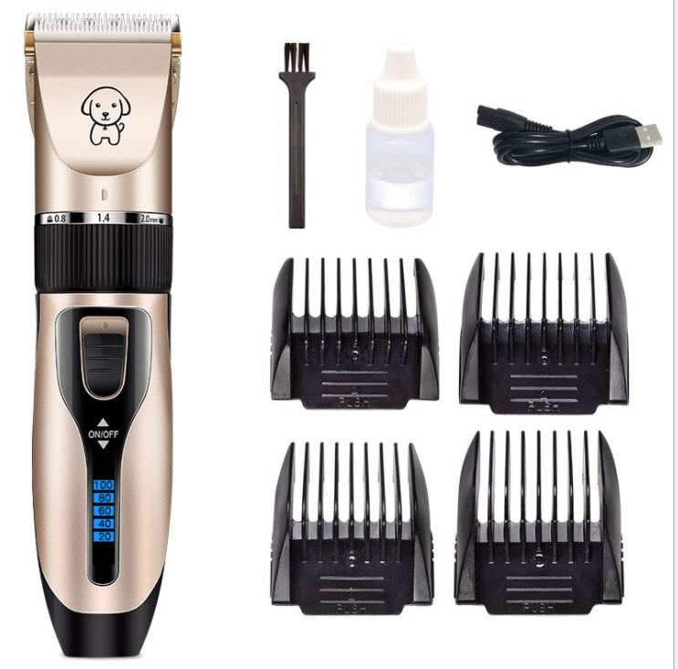 Tondeuse Chien Rechargeable USB – Silencieuse, Écran Batterie, Kit Toilettage Professionnel