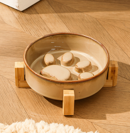 Kiln-changing ceramic pet cat bowl basin dog bowl drinking bowl
