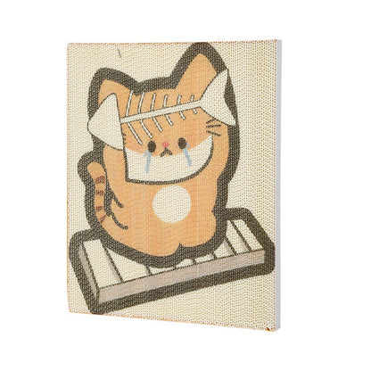 Creative New Design Steak Corrugated Cat Scratcher, Cat Claw Sharpening Rest Toy, Anti-Scratch Wall-Mounted Standing Cat Toy