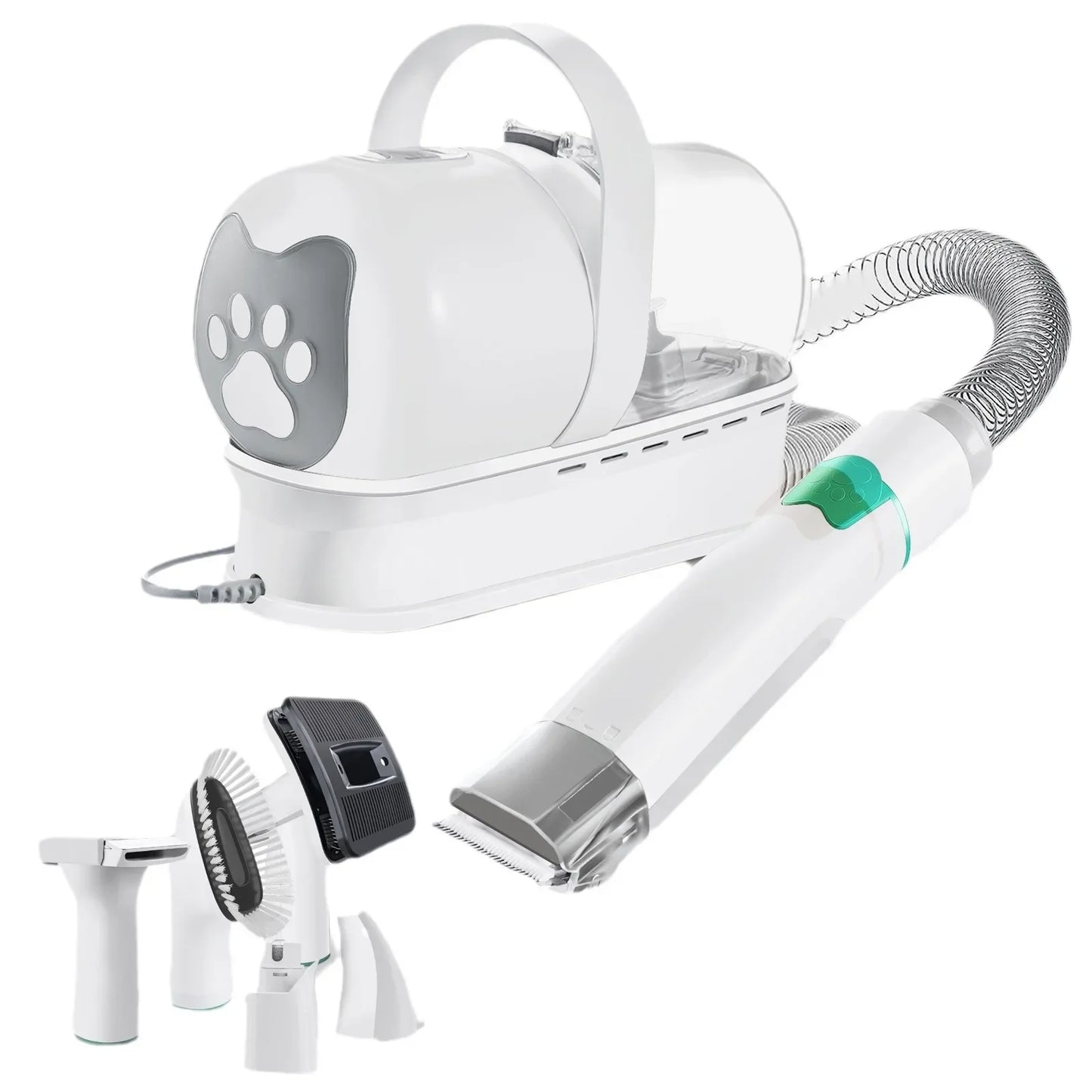 Kit de Toilettage Aspirant 7-en-1 pour Chien et Chat – Tondeuse Puissante et Silencieuse
