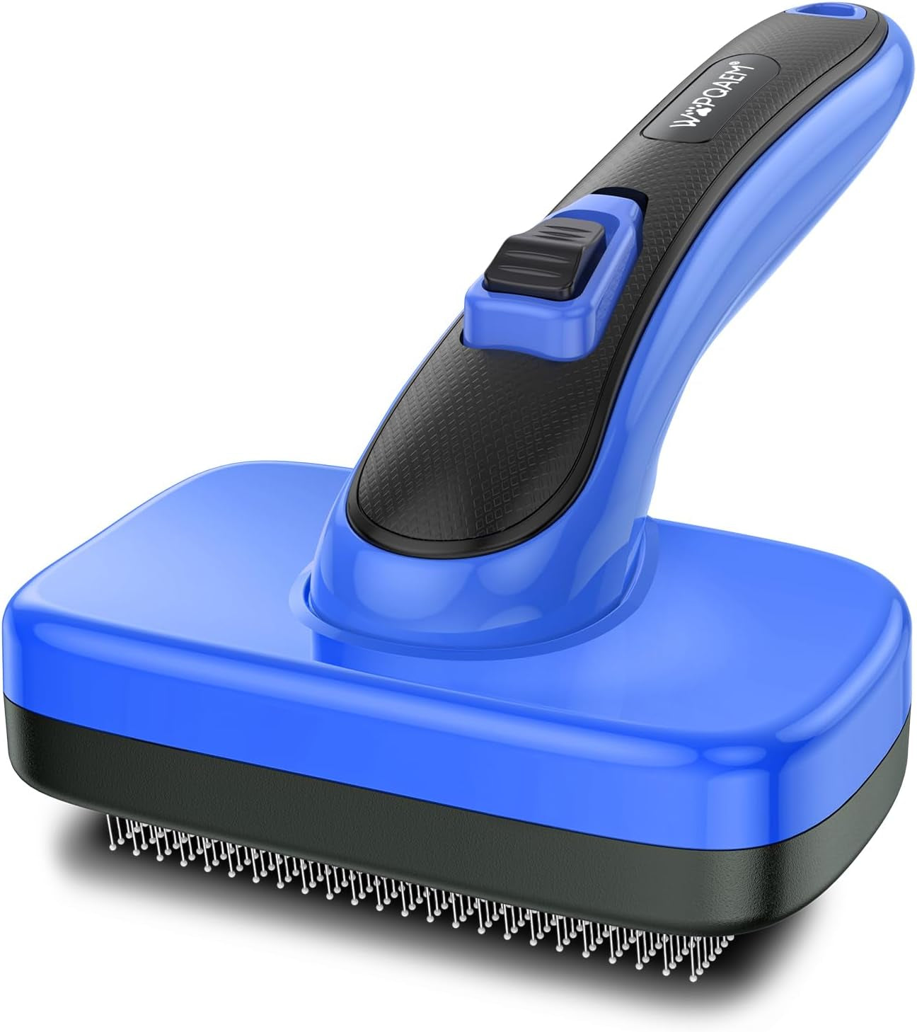 Brosse Autonettoyante Pour Chiens Et Chats Pour La Mue Et Le Toilettage De Toutes Les Races D'Animaux De Compagnie, Élimine Les Poils Morts, Les Sous-Poils, Les Tapis Et Les Poils Emmêlés,Bleu